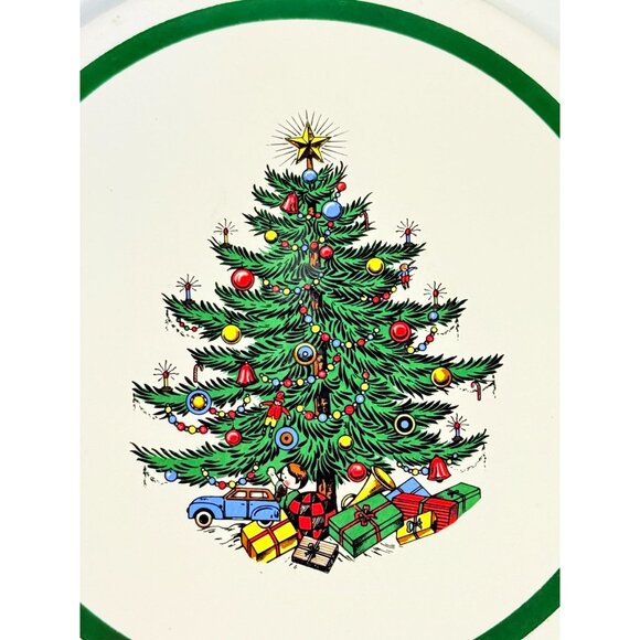 Trivet Hot Plate Christmas Tree Cuthbertson Porcelain Ceramic Holiday Decor - Picture 8 of 14